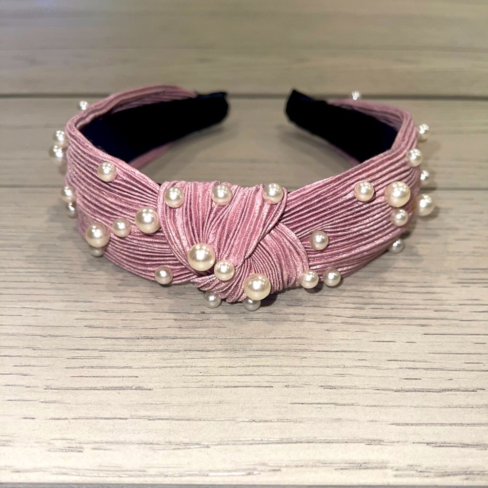 Pink pearl headband